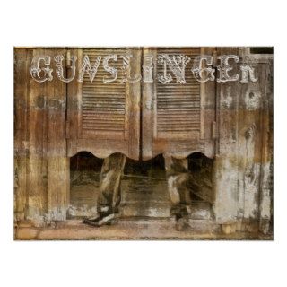 Gunslinger, Vintage Wild West Art Posters