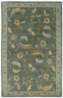 Rizzy Rugs Floral FL 124 Trevant Area Rug   Slate   Hand Tufted Rugs