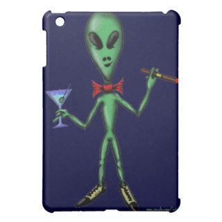 Funny cool party alien cartoon art ipad case
