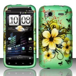 NATURAL FLOWERS Hard Rubber Feel Plastic Cover Design Case for HTC Sensation 4G [In Twisted Tech Retail Packaging] Cell Phones & Accessories