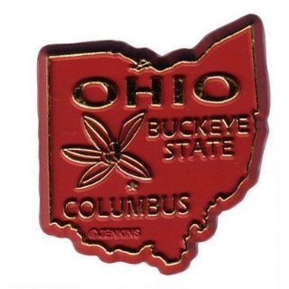 Ohio Magnet 2D 50 State Red (144 Pieces) [Kitchen]  Refrigerator Magnets  