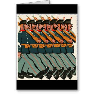 Funny Soldiers Marching Cards