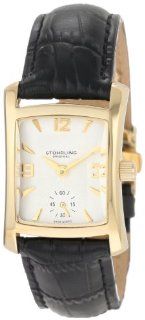Stuhrling Original Women's 145L.12352 Classic Gatsby Swiss Quartz Gold Tone Leather Watch Stuhrling Original Watches
