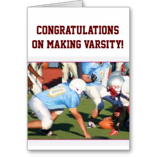 Congratulations Varsity Football greeting card