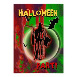 Halloween party invitations   customize template