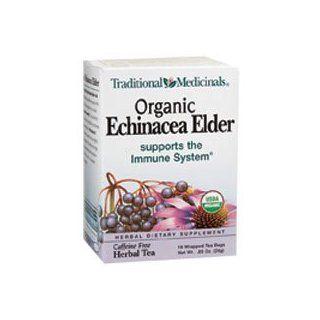 Traditional Medicinal's Echinacea Elder Tea (3x16 bag)  Herbal Teas  Grocery & Gourmet Food