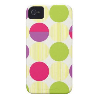 Colorful Red Green Modern Large Polka Dots Pattern iPhone 4 Case Mate Case