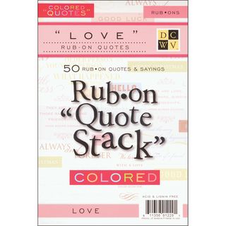 Rub On Quote Stacks 4.5"X6.75" 10 Sheets/Pad Love Rub ons
