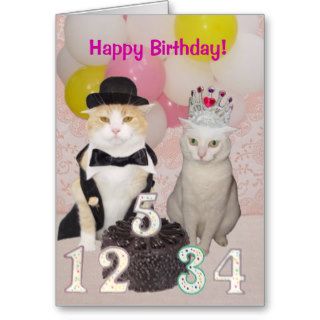 Formal Cats Birthday Card