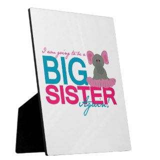 Big Sister Again Elephant Display Plaque