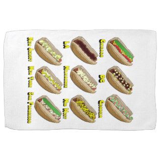 Hot Dogs Across America Kitchen Towel