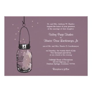 Fireflies & Mason Jar Wedding Invitations