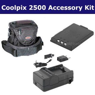 Nikon Coolpix 2500 Digital Camera Accessory Kit includes SDM 134 Charger, SDENEL2 Battery, ST60C Case  Camera & Photo