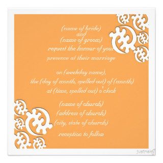 adinkra gye nyame (except for God) carrot Personalized Invitation