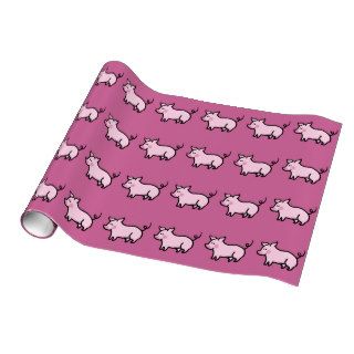 Cute piglet wrapping paper
