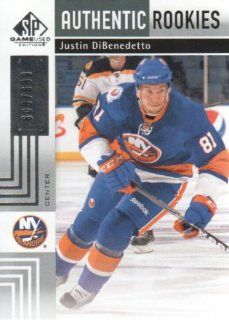2011 12 Upper Deck SP Game Used Hockey #137 Justin DiBenedetto RC #'d 608/699 New York Islanders NHL Rookie Trading Card Sports Collectibles