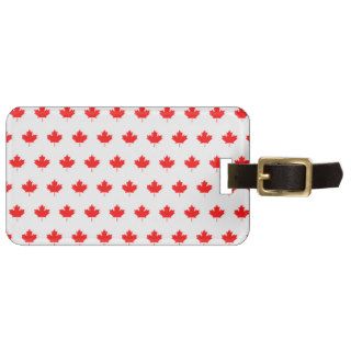 Red Maple Leaf Pattern Tags For Luggage