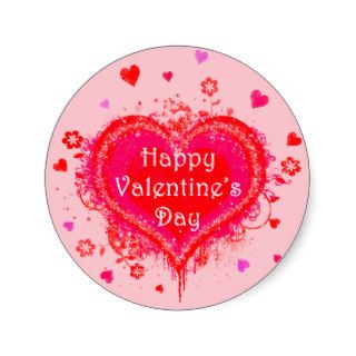 Happy Valentine's Day Round Sticker