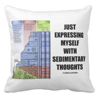 Just Expressing Myself With Sedimentary Thoughts Throw Pillow