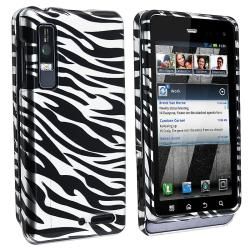Silver/ Black Zebra Snap on Case for Motorola Droid 3 XT862 Eforcity Cases & Holders