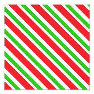Red and Green Stripes Pattern Art Photo