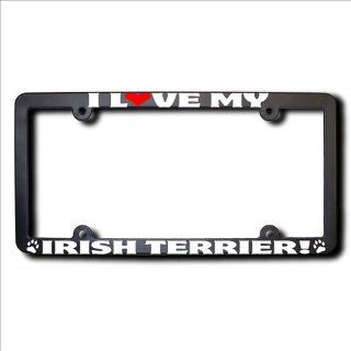 I Love My IRISH TERRIER License Plate Frame (T) USA Automotive