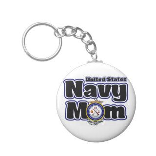Navy Mom United States Great Lakes Keychain
