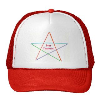Star Captain   five colored rainbow star hat