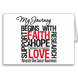 Skin Cancer My Journey Begins With Faith Greeting Card