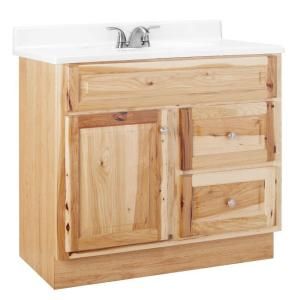 Glacier Bay Hampton 36 in. W x 21 in. D x 33.5 in. H Vanity Cabinet Only in Natural Hickory HNHK36DY