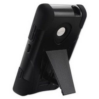 Plastic Cover+Silicon Case Hybrid Case with Kickstand for Nokia Lumia 520/521+Multifunction fashion Cellphone holder (black) Cell Phones & Accessories