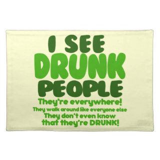 Funny Green Beer Day Humor Placemat