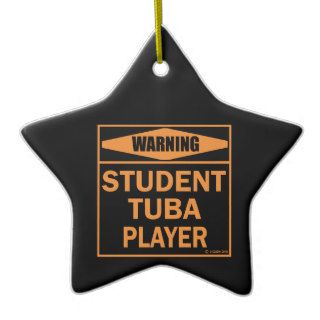 Warning Student Tube Player Christmas Ornaments