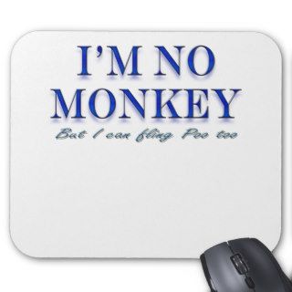 Monkey Love Fling Poo Funny Mousepad