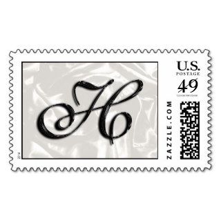 Monogram Letter H Postage Stamps