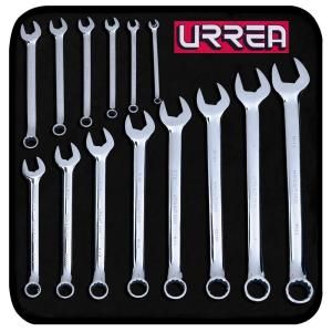 URREA 12 Point Combination Chrome Wrench Set (14 Piece) 1200D