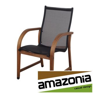Cosmopolitan Eucalyptus and Sling Brown/Black Arm Chairs (Set of 4) ia Dining Chairs