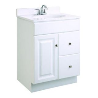 Design House Wyndham 24 in. W x 18 in. D Vanity Cabinet Only Unassembled in White Semi Gloss 545004