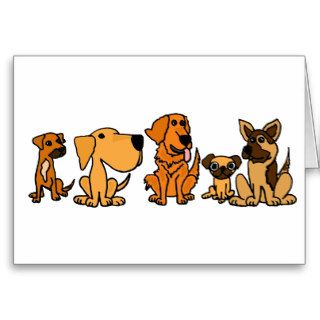 XX  Funny Rescue Dogs Group Cartoon Cards