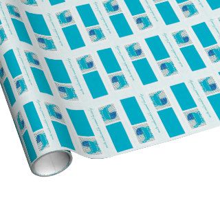 Baby Boy Carriage Gift Wrap Paper