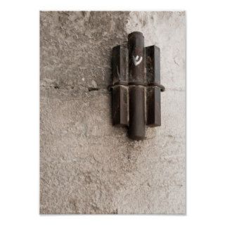 Mazuzah on Jerusalem Walls Posters