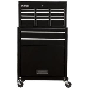 Stack On 26 in. 6 Drawer Tool Chest Cabinet Combo   Black SCBLK 600 DS