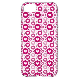 Pink Circle Hearts iPhone 5C Cases