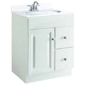 Design House Wyndham 24 in. W x 21 in. D Vanity Cabinet Only Unassembled in White Semi Gloss 545053