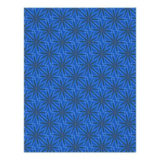 Blue daisy scrapbook paper letterhead template