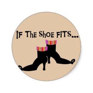 Witch Shoes T shirts and Gifts Round Stickers
