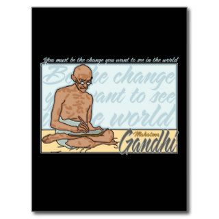 Ghandi Be The Change Quote Post Cards