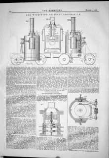 Engineering 1883 Wilkinson Tramway Locomotive Train Fog Signalling Apparatus   Prints