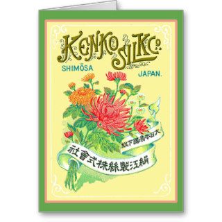 Vintage Chrysanthemum Flower Label Card