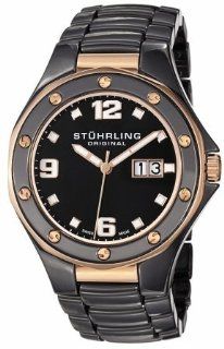 Stuhrling Original Men's 154.33OB41 Swiss Made Apocalypse Noir Date Black Ceramic Watch at  Men's Watch store.